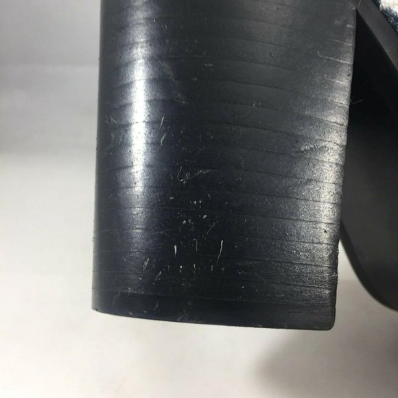 Rampage Asha Platform Block Heels Womens 7 M Gray Leopard Print Embroidered Rose - Picture 3 of 12